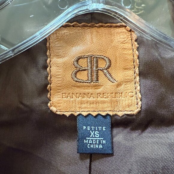 Banana Republic | Caramel Tan Leather Jacket - Picture 9 of 10